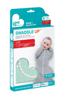 Love to Dream Swaddle Up Lite Mint Green Stars - Stage 1 0.2TOG