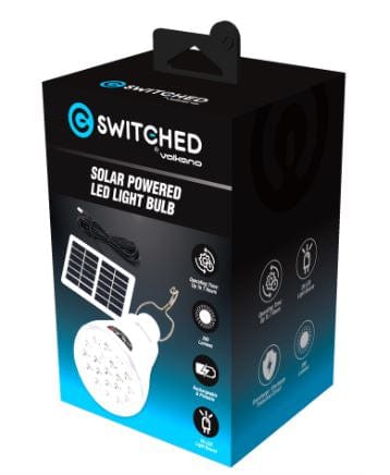  Switched Solar Powered LED Light Bulb + Solar Panel 