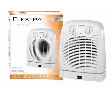  Elektra Classic Oscillating Fan Heater 