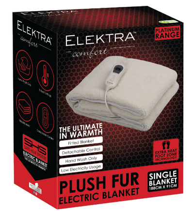  Elektra Electric Blanket Acrylic Fur Fitted 