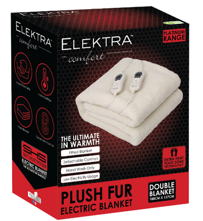  Elektra Electric Blanket Acrylic Fur Fitted 