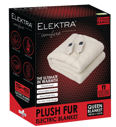  Elektra Electric Blanket Acrylic Fur Fitted 