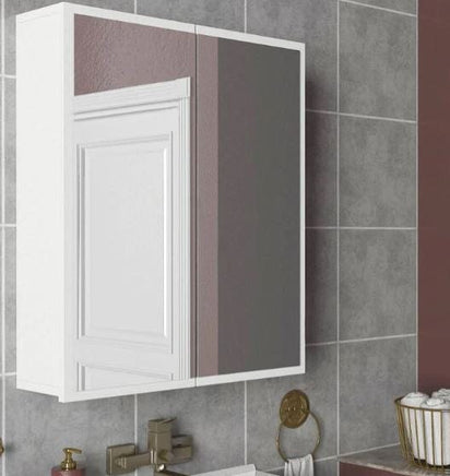 Armoire Kayla Bathroom Mirror Cabinet White CALEBO