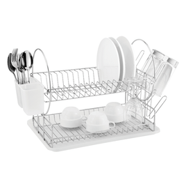 Casa™ Catania 202 Chrome-Plated Dish Drainer 2Tier