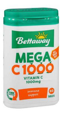 Bettaway Mega C 1000 -60tabs Helderberg Medical