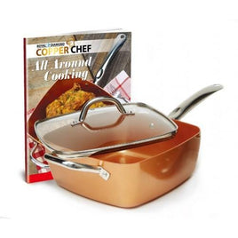 Copper Chef - 3 Piece 24cm Deep Dish Square Pan