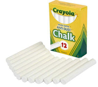 Crayola – 12 Anti-Dust Chalk-White