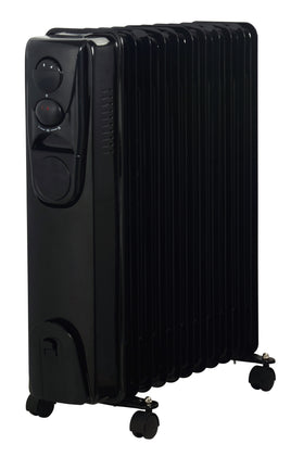 Alva™ - 11 Fins 2500W Oil Filled Black Heater