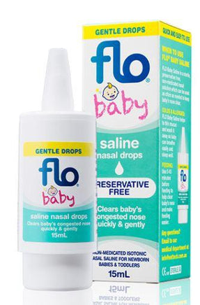 Flo Baby Saline Plus Nasal Drops 15ml HM