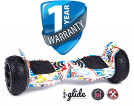 Hoverboard i-Glide™ V4 8.5" Bluetooth Off-Road-White Graffiti iGlide