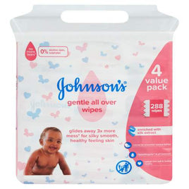 Johnson's Gentle All Over Baby Wipes Pack 288 Wipes HM