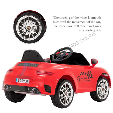 Kids Electric Ride On Car Porsche Style Speedster Exclusivebrandsonline