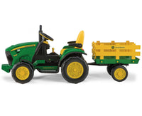 Kids Electric Ride On John Deere Ground Force & Trailer L