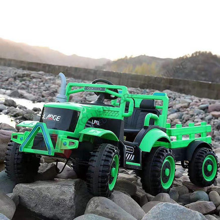 Kids Electric Ride On Tractor & Trailer L Exclusivebrandsonline