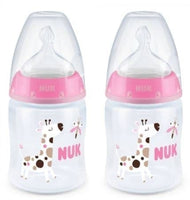 NUK First Choice + Baby Bottle 150ml 0-6M Twin Pack