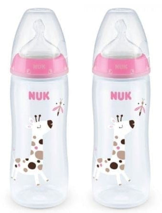 NUK First Choice + Baby Bottle 300ml 0-6M/6-18M Twin Pack HM