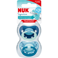NUK Silicone Night & Day Soother 0-6M Twin Pack