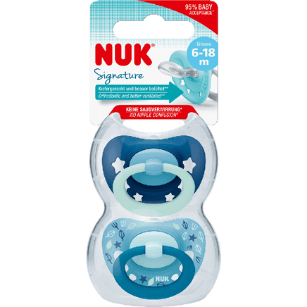  NUK Silicone Night & Day Soother 0-6M Twin Pack 