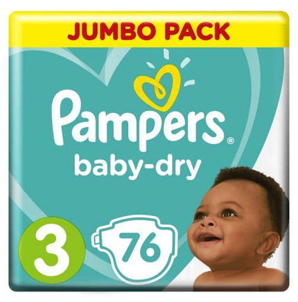 Pampers Active Baby-Dry Size 3 Jumbo Pack 76 Nappies Helderberg Medical