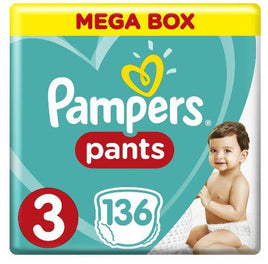 Pampers Active Baby Dry Size 3 Mega Box 136 Pants Helderberg Medical
