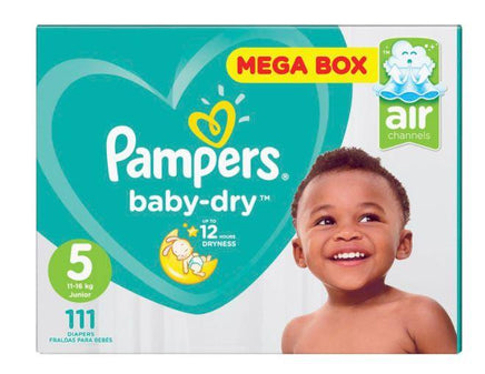 Pampers Baby Dry - Size 5 Mega Pack - 111 Nappies HM