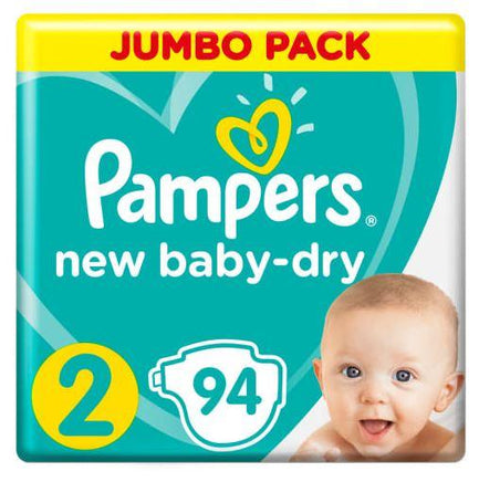 Pampers New Baby-Dry Size 2 Jumbo Pack 94 Nappies Helderberg Medical