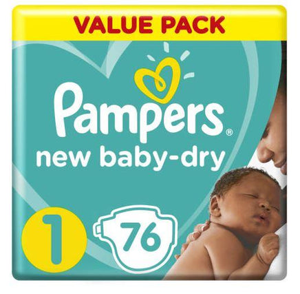 Pampers New Baby-Dry Value Pack Size 1 76 Nappies Helderberg Medical