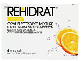 Rehidrat Oral Electrolyte Mixture Orange 6 Sachets Helderberg Medical