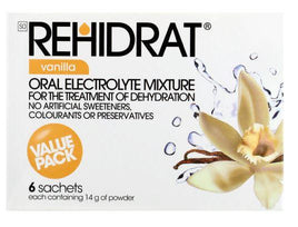 Rehidrat Oral Electrolyte Mixture Vanilla 6 Sachets Helderberg Medical