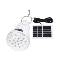 Switched Solar Powered LED Light Bulb + Solar Panel