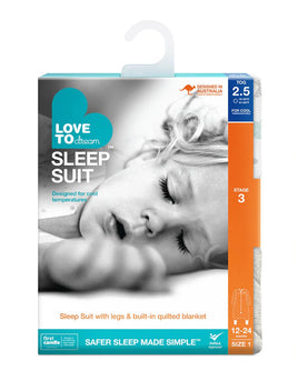 Love to Dream Sleep Suit White - Stage 3 2.5TOG
