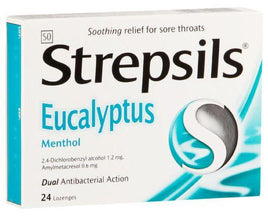 Strepsils Throat Lozenges Eucalyptus 24 Helderberg Medical