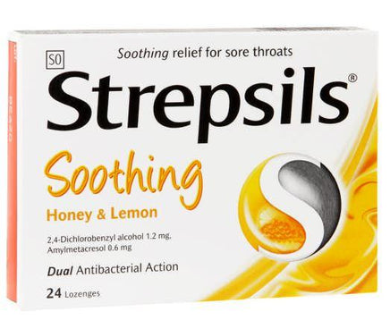 Strepsils Throat Lozenges Honey & Lemon 24 Helderberg Medical