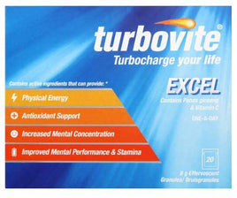 Turbovite Excel Energy Booster Orange 20 Sachets Helderberg Medical