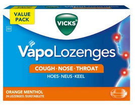 Vicks Vapolozenges Orange 24 Lozenges HM